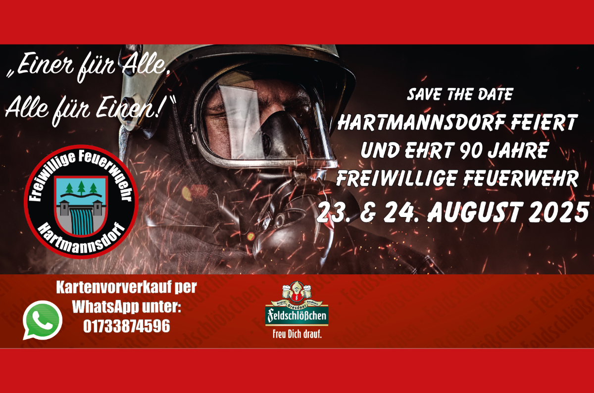 Werbeteaser 90 Jahre FFW Hartmannsdorf