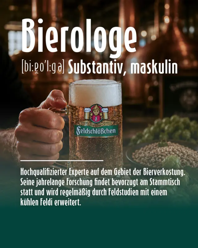 🍺 Es gibt Biertrinker. Und es gibt Bierologen.

Die einen genießen. Die anderen erklären dir dabei noch, warum. 😄

Kennst du einen Bierologen? Markiere ihn in den Kommentaren.👇

#Feldschlößchen #Bierlexikon #Bierologe #Prost #FreuDichDrauf
