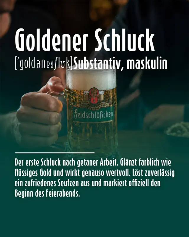 Das Bierlexikon: Goldene Schluck 🍺✨

Kleiner Fun Fact: Der Begriff ist keine Erfindung von uns. Schon in den 70er/80er-Jahren warb die Herforder Brauerei mit dem Slogan "Herforder Pils, der goldene Schluck". Wir finden: Zu gut, um in Vergessenheit zu geraten, also haben wir ihn fürs Bierlexikon wiederbelebt. 😉

Kennt ihr noch mehr alte Bier-Slogans, die man eigentlich nie hätte vergessen dürfen?

#Feldschlößchen #Bierlexikon #GoldenerSchluck #Feierabend #Prost #BierGeschichte
